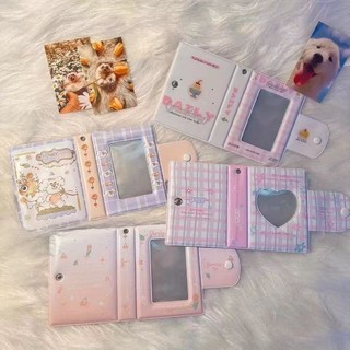Collect Book Nơ Màu Hồng Tiểu Thư Y2K Cute Tổng Hợp Sổ Đựng Card Nút Bấm Bo Góc Timo VPBL38