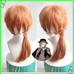 Tóc giả cosplay Bungo Đi Lạc Chó Nakahara Chuuya, tóc giả lông tơ cho Halloween