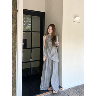 Áo Vest &amp; Quần Co Dãn Eo Cao - Phong Cách Mới Lười, Phù Hợp Mặc Hàng Ngày Mùa Hè