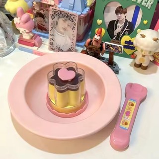 2025 Thực Phẩm Mới Pudding Đồ Chơi Cho Ăn Để Bàn Trang Trí Dễ Thương Thạch Hồng Dâu Bộ Bánh Pudding Đồ Trang Trí Mô Hình Cho Trẻ Em Bé Gái
