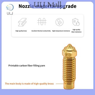 ULJ Dành Cho Elegoo Neptune 4 Plus Vòi Phun Bằng Đồng Thép Cứng 0,2 0,4 0,6 0,8 1.0mm Đầu Phun Máy In 3D Cho Vòi Phun Elegoo Neptune 4 Max.