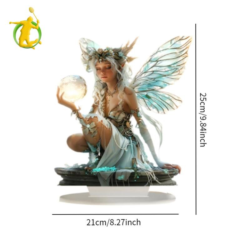 Hình Acrylic trang trí cổ tích 2D Elf cho màn hình máy tính để bàn và kệ sách