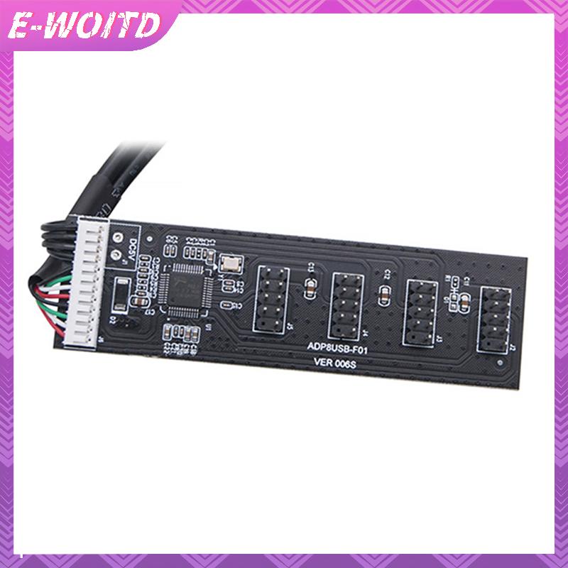 E-woitd Bo mạch chủ USB 9Pin Kết nối USB2.0 Bộ chia trung tâm 1 đến 4 Bộ chuyển đổi cáp mở rộng HNVN