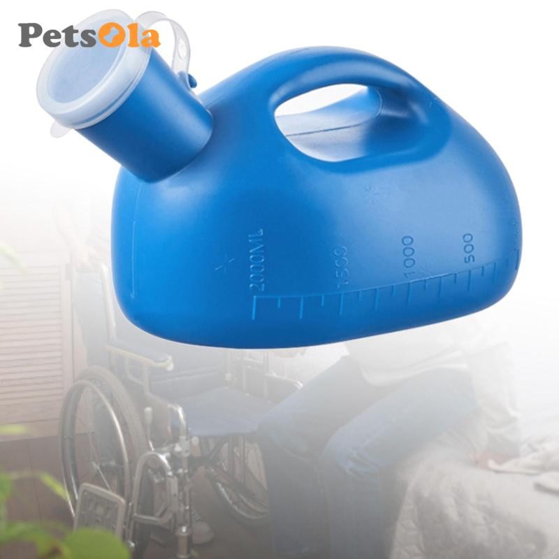 Nước Tiểu Nam 2000ml Nhẹ Di Động Có Tay Cầm Hộp Đựng Có Nắp Cho Du Lịch Cắm Trại Xe Nam Không Tự Chủ