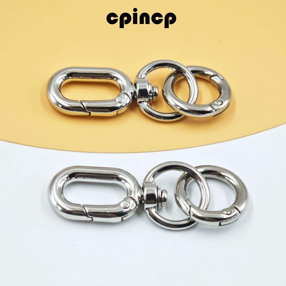 CPINCP Xoay Lò Xo Snap, DIY Keys Sang Trọng Mở Đôi Móc Khóa Xoay, Móc Kim Loại Hợp Thời Trang Móc Chìa Khóa Túi Phụ Kiện