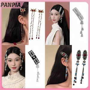 PNPIA Vintage Ngọc Trai sel Ngọc Trai Thanh Lịch Phong Cách Dân Tộc Kẹp Tóc Bên Kẹp Mũ Đội Đầu PNPIA