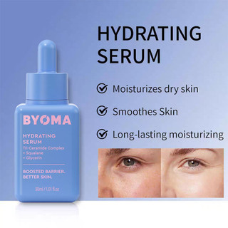 BYOMA Hydrating Serum Ceramides Acids Squalane Glycerin Glowing Moisturiser Brightening Essence