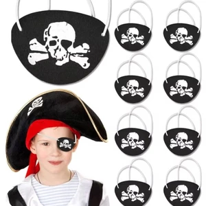 Halloween Đen Trắng Đầu Lâu Cướp Biển Phụ Kiện Thời Trang Nỉ Mặt nạ Mắt Trẻ Em Dự Tiệc Cung Cấp