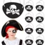 Halloween Đen Trắng Đầu Lâu Cướp Biển Phụ Kiện Thời Trang Nỉ Mặt nạ Mắt Trẻ Em Dự Tiệc Cung Cấp