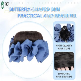 Tousled Updo Hairpieces với Kẹp Updo Phần Mở Rộng Tóc Mũ Đa Năng Phụ Kiện Tóc Mũ Đội Đầu