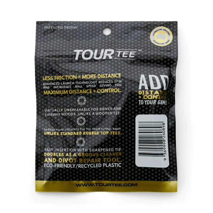 Toutee Pro Tour Golf Tees – Phiên Bản Giới Hạn Màu Đen (4 chiếc Dài / Bộ Combo)