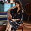 Hàng sẵn có Váy ngủ nữ Bộ đồ ngủ mùa xuân hè lụa băng lụa mỏng Áo sơ mi Cardigan ngắn tay gợi cảm Mô phỏng lụa