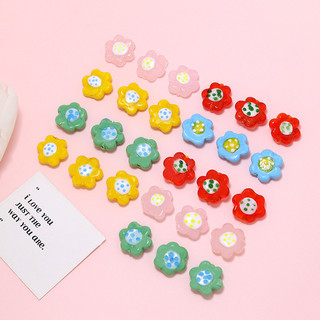 Ngọt Ngào Dễ Thương Hoa Thủy Tinh Đục Lỗ Hạt DIY Handmade Trang Sức Vòng Cổ Bông Tai Phụ Kiện Chất Liệu