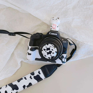 · N ng má n H à ng t n kho · Thích hợp cho Canon r50 Classic Cow Camera Base m50 Vỏ da bảo vệ 200D Half Cover ZVE10 Cow XS10