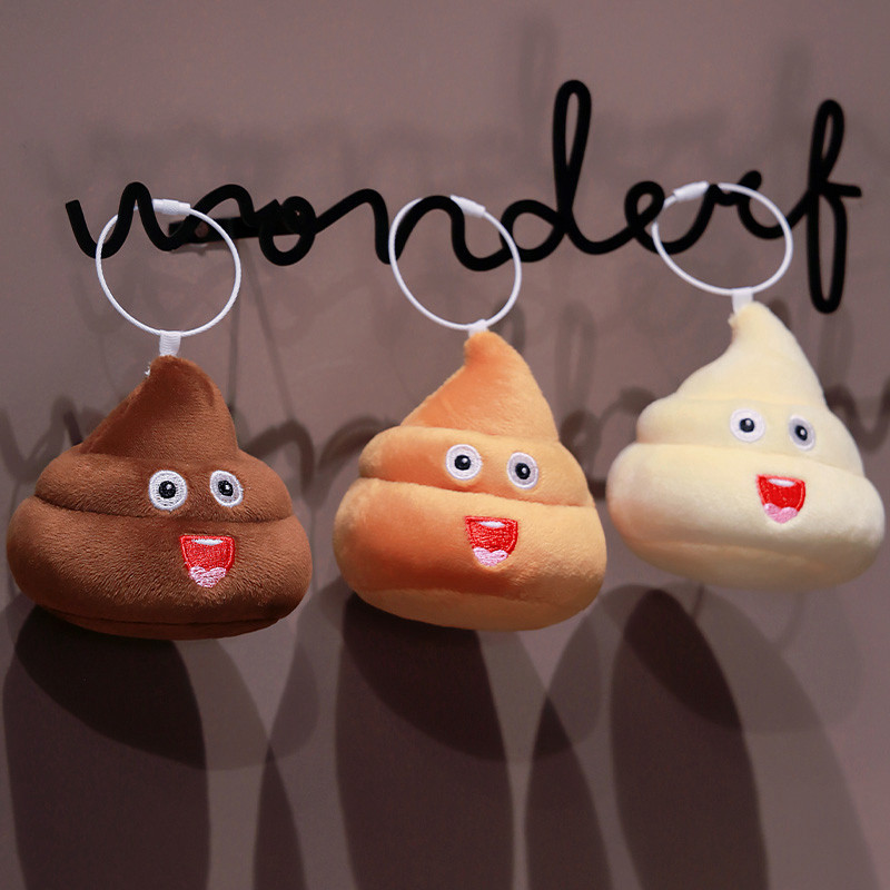 Rytanda Mặt dây chuyền Poop mô phỏng Móc khóa, Đồ chơi sang trọng giả mạo cho trẻ em, Bạn gái, Túi quà sinh nhật, Phụ kiện ô tô, Quà tặng Giáng sinh