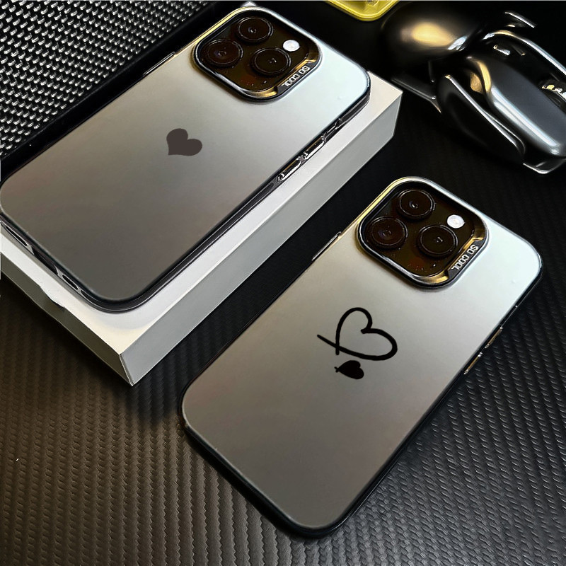 Vỏ Tương Thích Cho Xiaomi Redmi 15C 14C 13 12 13C 4G Redmi Note 14 13 12 11 Pro Plus 5G Turbo 3 10 Pro 12S 11S Dây Và Vỏ Chống Sốc Cứng Mờ Sang Trọng IMD Hình Trái Tim
