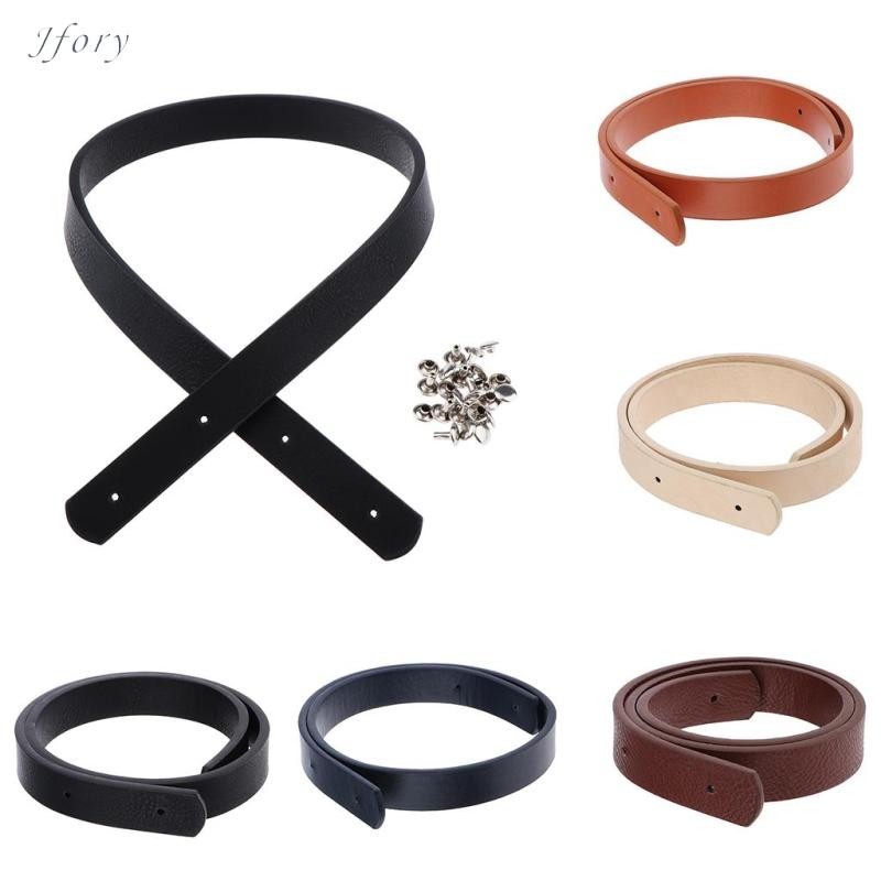 Jfory Da PU Túi Tote Dây Đeo Tay Cầm Túi Xách Vai DIY Ví Làm Phụ Kiện Có Đinh Tán