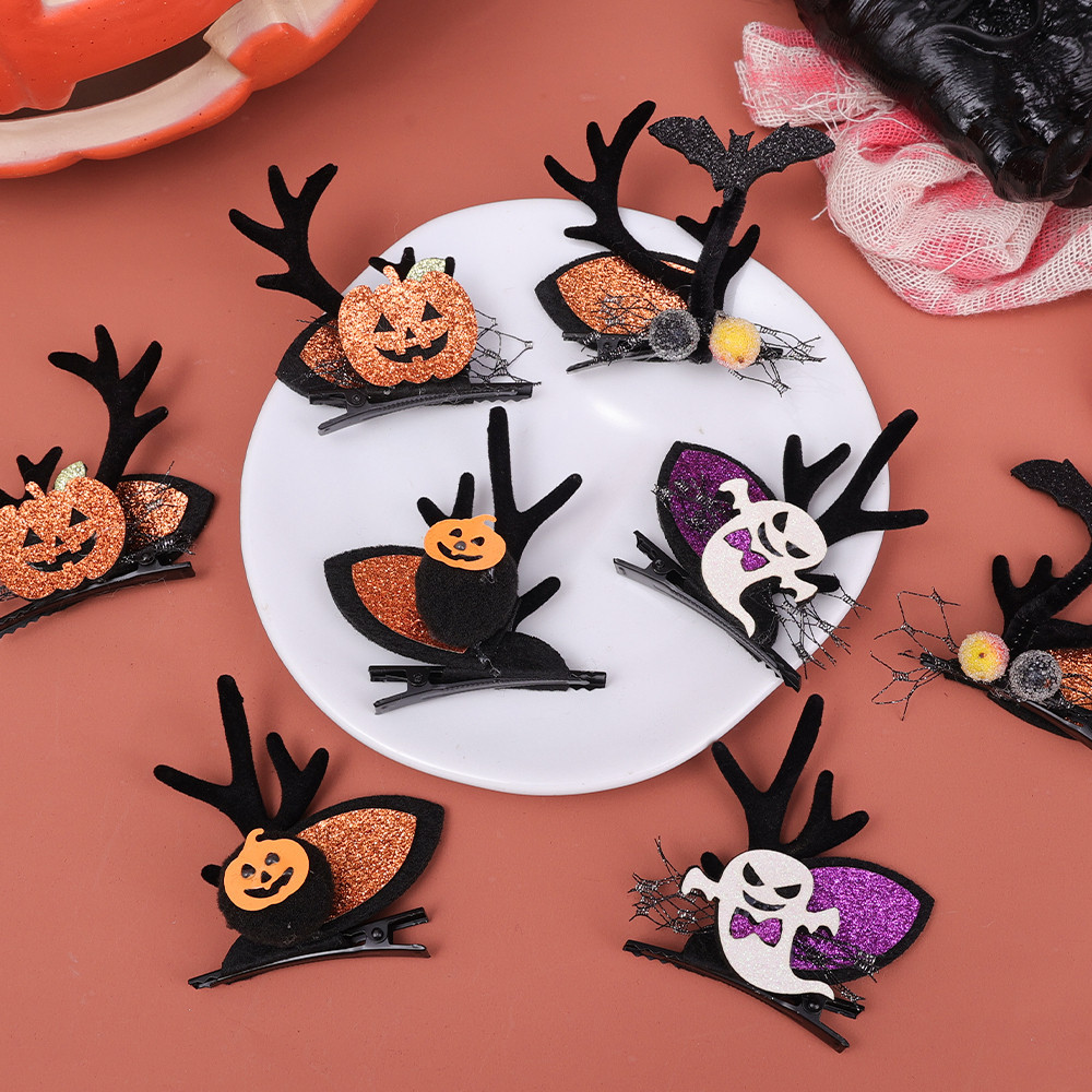 Đồ dùng dự tiệc trang điểm Cosplay - Phụ kiện tóc phổ biến - Kẹp tóc cô gái ngọt ngào, dễ thương, cổ tích - Kẹp tóc bí ngô ma dơi - Kẹp tóc bí ngô