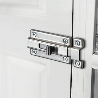 Chốt Khóa Cửa TRƯỢT - Then Cửa Bằng INOX, full ốc vít, Bản Lề Then Chốt Gài Khoá Cửa Có Tay Cầm Bằng 100% INOX SUNND