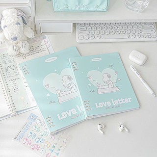 Sổ còng bìa nhựa Binder Snoopy size A5 B5 kèm giấy, thiết kế nhẹ nhàng