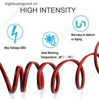 Cáp LED HCV 10m Cáp 2 Pin Dải LED 22AWG 2 Lõi Đỏ Đen Dây Điện HOT