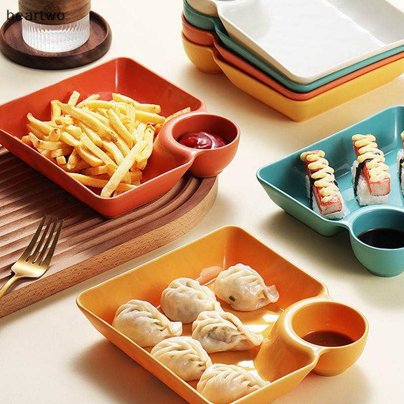 < Beartwo > 1 CÁI gar Món Ăn Bữa Ăn Sushi Bánh Bao Món Ăn Vuông PP Ăn Nhẹ Đĩa Bánh Bao Khay Đẹp