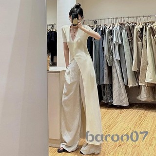 Áo len dệt kim mỏng dài màu trơn cổ chữ V tay ngắn nút xuống áo Cardigan