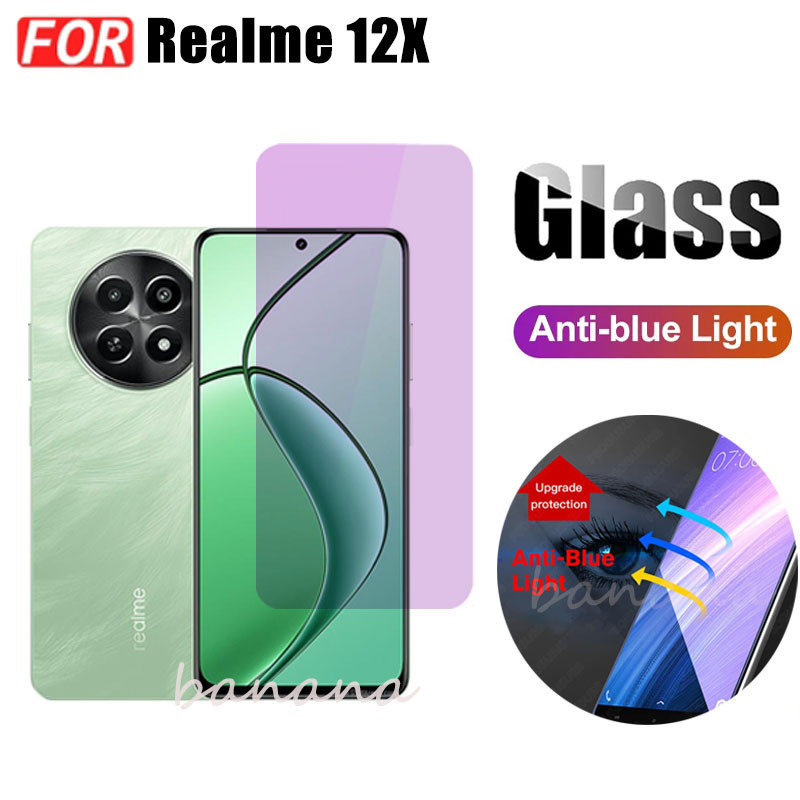 Ốp Điện Thoại Chống Sốc 3 Trong 1 Realme 12X Cho Realme C61 C63 12 + 12 5G Kính Cường Lực Và Ống Kính Chống Tia Xanh
