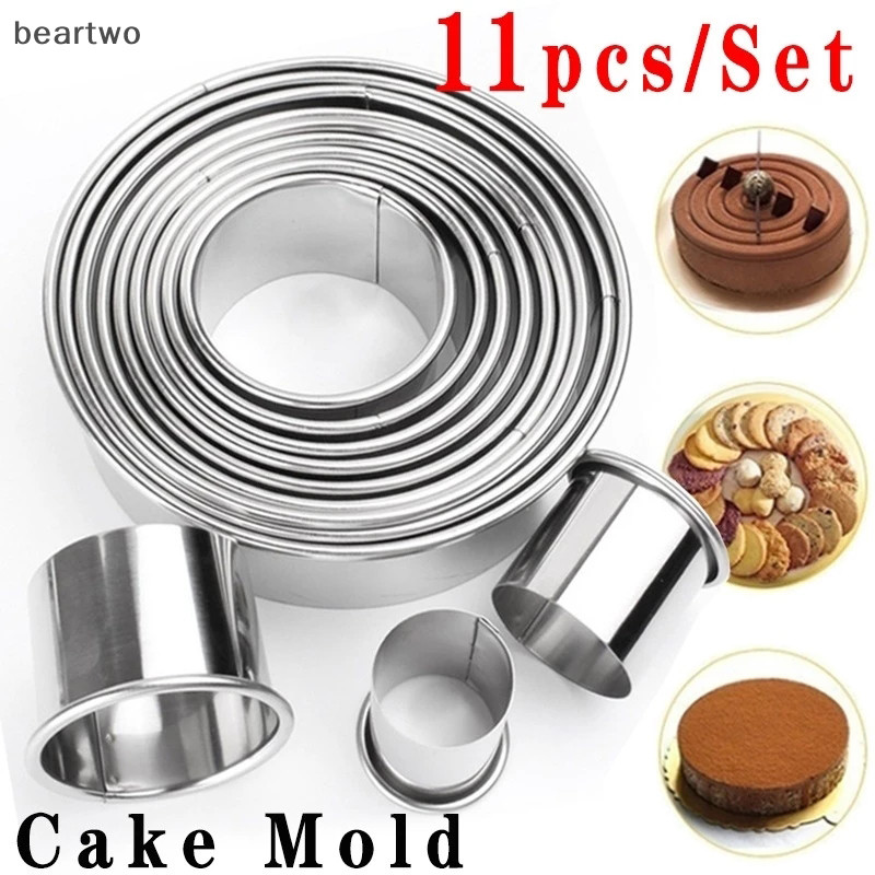 < Beartwo > 11 Chiếc Bánh Quy Tròn Cắt Bánh Quy Vòng Tròn Bánh Ngọt Cắt Nướng Vòng Tròn Khuôn Đẹp