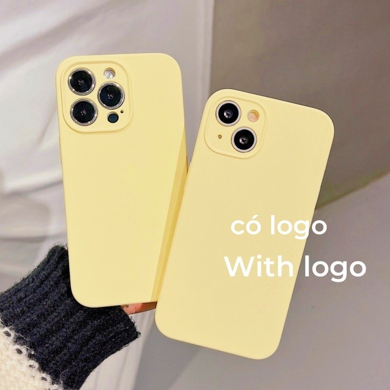 Vỏ silicon màu vàng kem cho iPhone 17 / 16 / 15 / 14 / 13 / 12 / 11 / Pro max / Plus Bảo vệ vỏ chống rơi