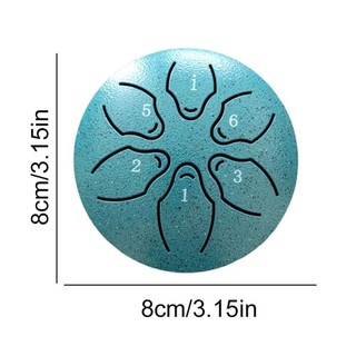 Bộ trống lưỡi thép STWEEKAM, trống chảo cầm tay mini 6 tông nhiều màu, 3 inch, phụ kiện trống rỗng