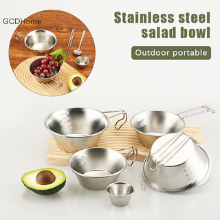 Gcdhome 30 / 200 / 400ml Thép không gỉ 304 Sierra Cup Bộ đồ ăn ngoài trời để cắm trại và dã ngoại Bát súp có thể xếp chồng lên nhau HOT