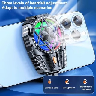 Ez Back Clip Quạt làm mát Tiếng ồn thấp Điện thoại di động Tản nhiệt cho trò chơi Quạt làm mát trực tiếp