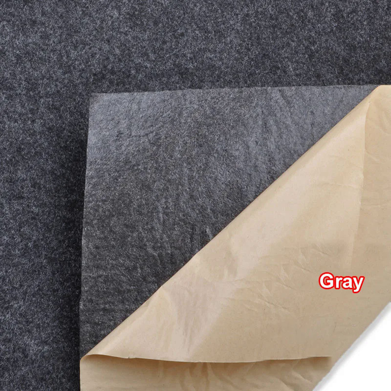 1 Máy Tính Tự Dính Nỉ Flannelette Vải Miếng Dán Hấp Thụ Âm Thanh Chống Địa Âm Cho Nội Thất Loa Đen / Xám / Bạc / Be