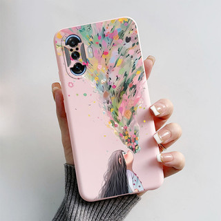 Dành Cho Xiaomi Poco F3 F4 GT Redmi K40 K50 Vỏ Điện Thoại Chơi Game Silicon Mềm Thiết Kế Mới 2024 Thẩm Mỹ Phi Hành Gia Sơn TPU Vỏ Mỏng