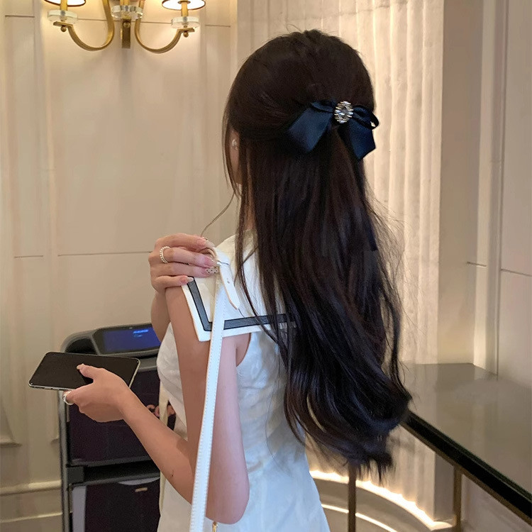 Pháp Kim Cương Giả Nơ Mùa Xuân Kẹp Tóc Ruy Băng