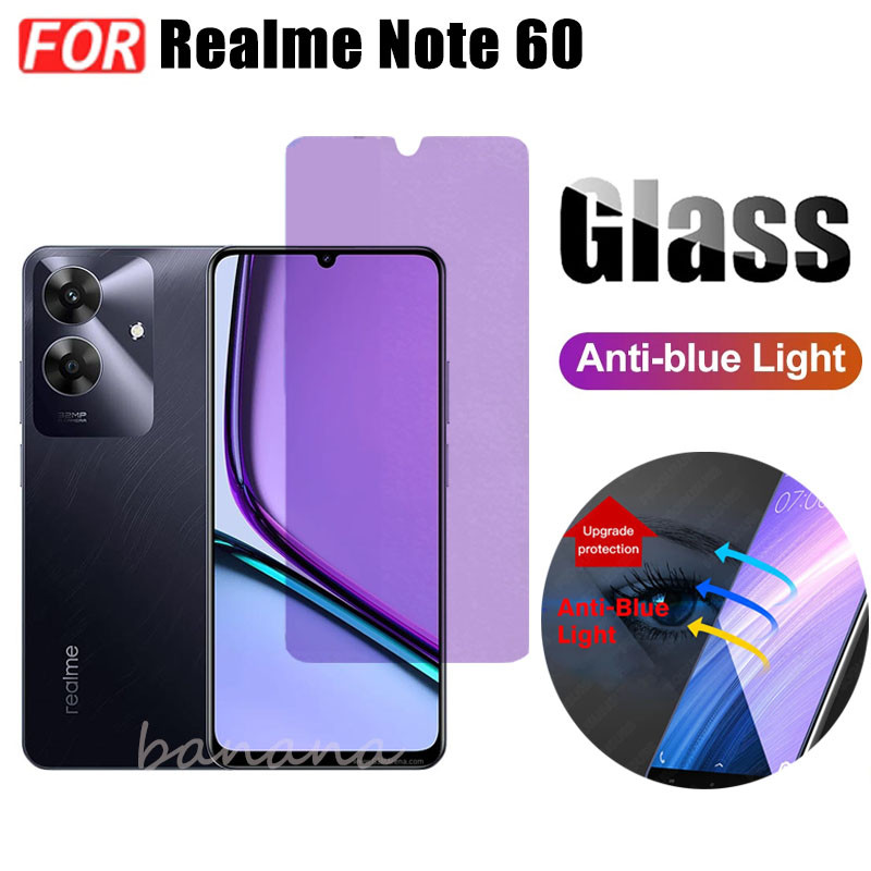 Kính cường lực tia sáng xanh Realme Note 60 cho bảo vệ màn hình Realme Note 50 + Phim ống kính máy ảnh + Phim mặt sau