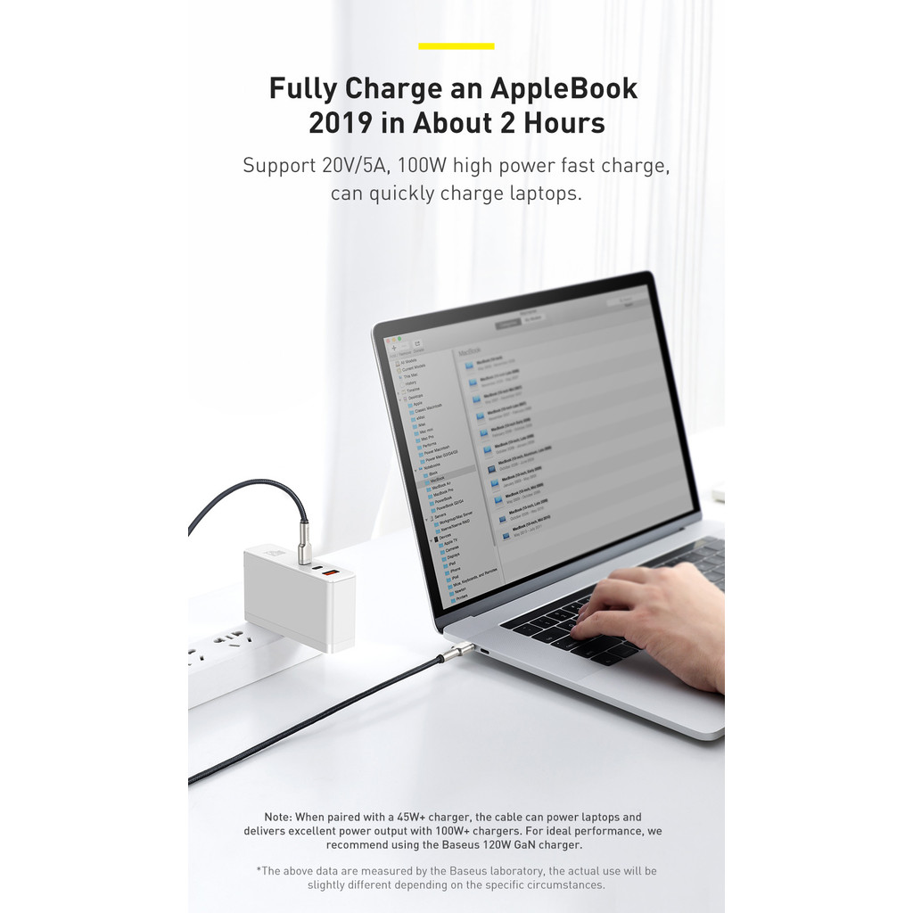 Cáp USB C Baseus 100W – Sạc Nhanh 5A PD QC3.0 cho Samsung Galaxy S20 và Huawei P40 Pro, P30, Mate 30 Pro