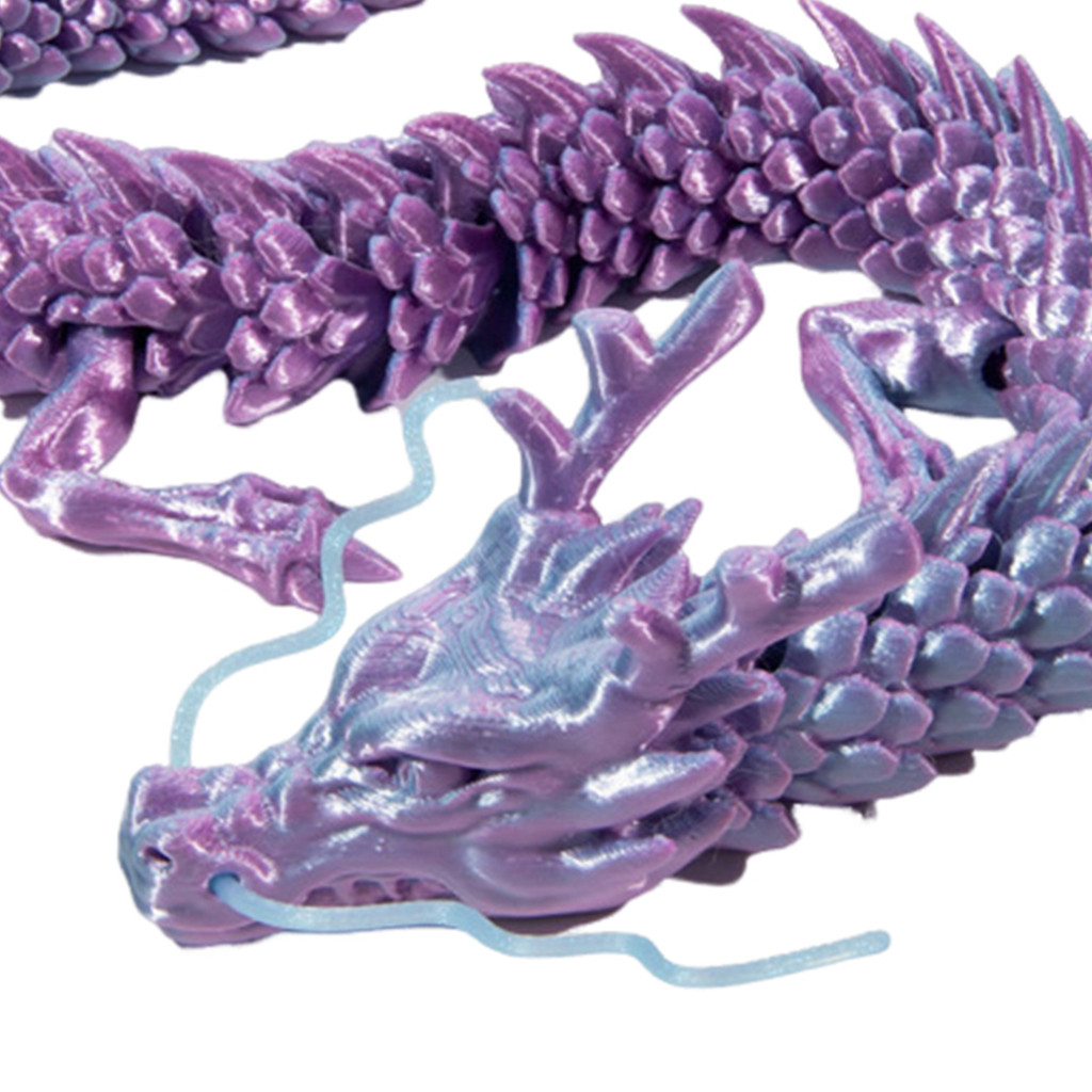 Nhân vật rồng thần thoại in 3D Mô phỏng mạnh mẽ và bền bỉ Đồ trang trí rồng Trung Quốc