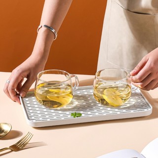 Khay decor, khay nhựa đựng đồ ăn trà bánh hình chữ nhật ALINE