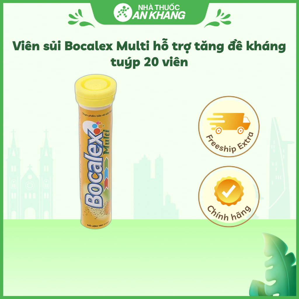 Viên sủi Bocalex Multi hỗ trợ tăng đề kháng tuýp 20 viên