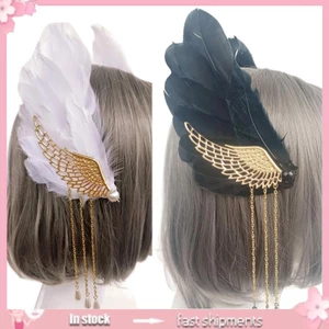 Yioi Anime Người Giúp Việc Tóc Thiên Thần Lông Cánh Cosplay Kẹp Tóc Cô Gái Phụ Kiện Tóc