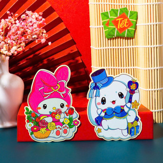 Set 30 cái lì xì chibi hoạt hình cho bé dễ thương, giấy cứng dạ quang dễ thương, bao lì xì tết HOT