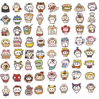 65 Chiếc Chiikawa Anime Miếng Dán Hoạt Hình Graffiti DIY Laptop Điện Thoại Hành Lý Cốc Chống Thấm Nước Miếng Dán Đồ Chơi