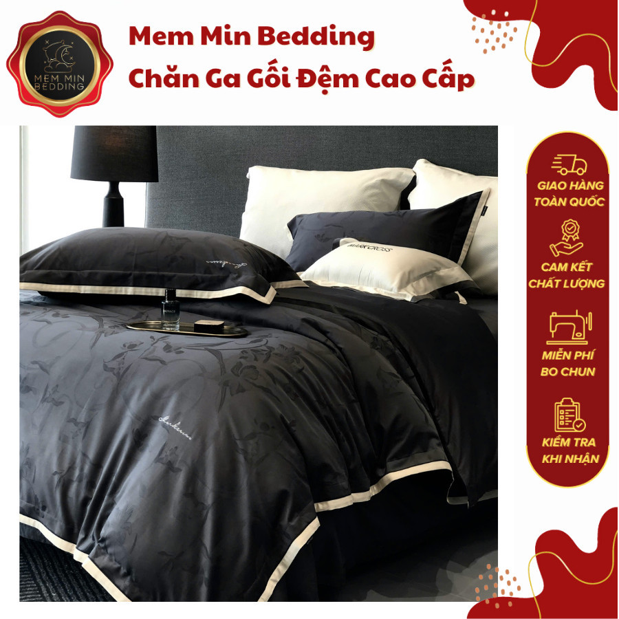 (L4919)Bộ Chăn Ga Gối Chất Liệu Lụa 120s Mang Đến Cảm Giác Mềm Mại Thoáng Mát Sang Trọng Quý Phái - MemMinbedding Luxury