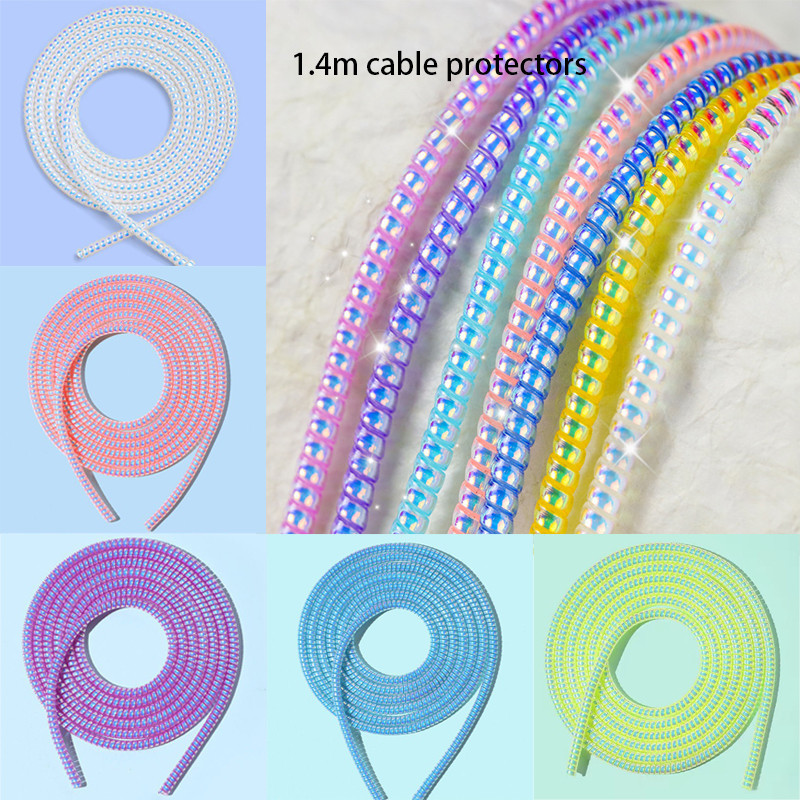 [HCM] Bảo vệ cáp 1.4m Bảo vệ dây tai nghe Vỏ cáp cho cáp sạc điện thoại di động,dây tai nghe,dây tai nghe -Fashinrandy