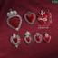 Miss * Retro Heart Charm Skull Mặt dây chuyền trang trí trang trí cho bông tai và dây chuyền DIY