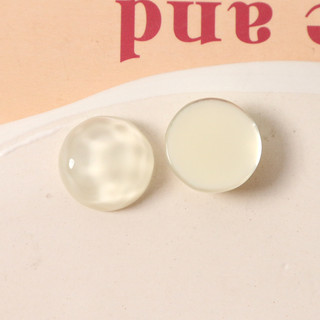 16mm Retro Hình Học Trong Suốt Nước Ripple Nửa Viên Tự Làm Nhựa Phụ Kiện Bông Tai Kẹp Tóc Vỏ Điện Thoại Chất Liệu Bán Buôn