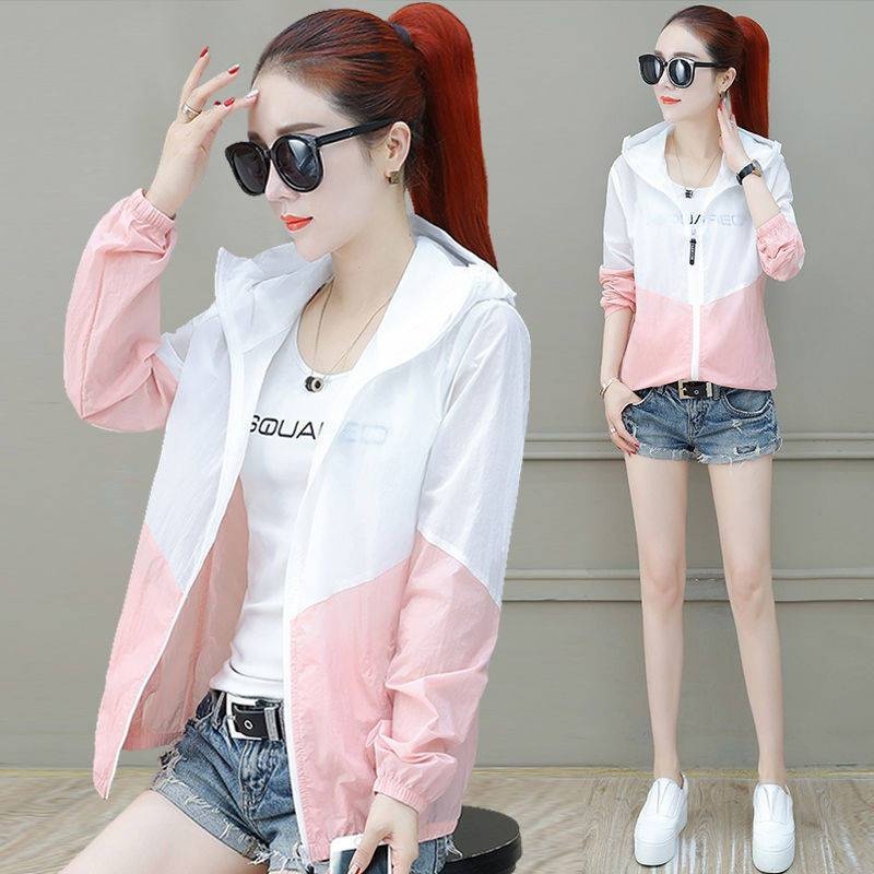 Chống tia cực tím Xuân Thu Hè Mới Áo Khoác Mỏng Thể Thao Ngắn Nhỏ Chống Nắng Quần Áo Nữ Mặc Ngoài