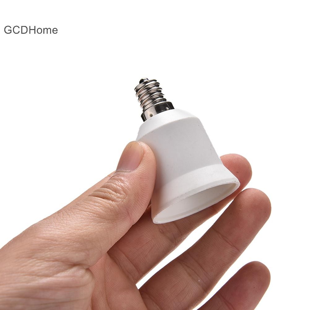 Bộ chuyển đổi bóng đèn Gcdhome 1x E12 sang E26 / E27 Chân đế đèn Ổ cắm màu trắng HOT